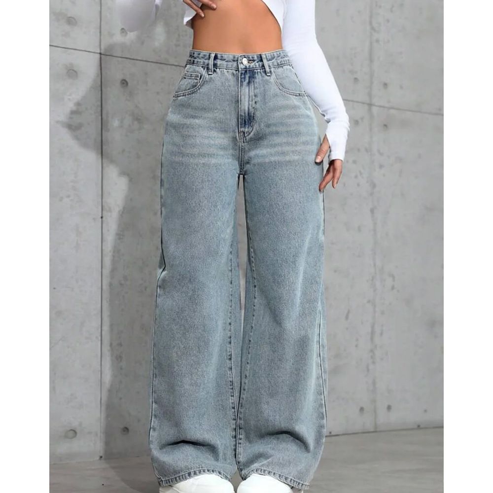 Clothes > Women's Clothing > Bottoms > Pants Retro old jeans new summer loose casual straight-leg fashion trendy wide-leg trousers