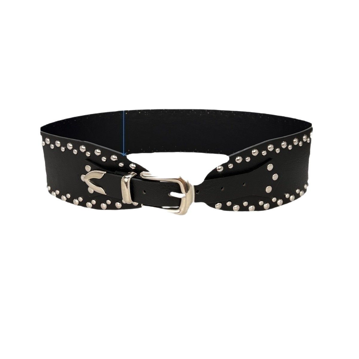Fashion Accessories > Accessories > Women Accessories > Belts New Y2K rivet punk wide belt personality hot girl fashionable versatile retro belt