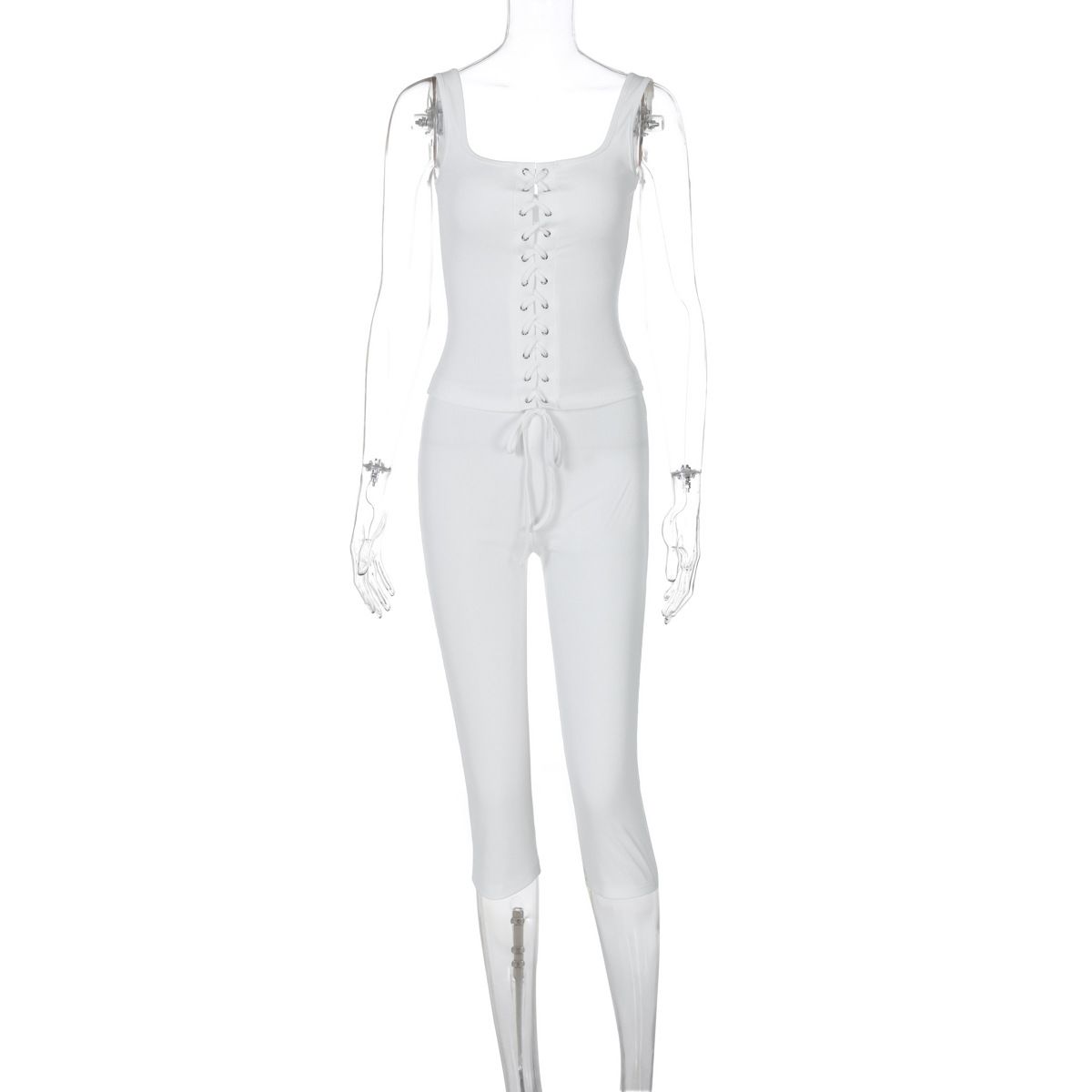 Clothes > Women's Clothing > Clothing Sets > Two-Piece Outfits Women's summer new hot girl's breast straps and small vest slim solid color shorts set