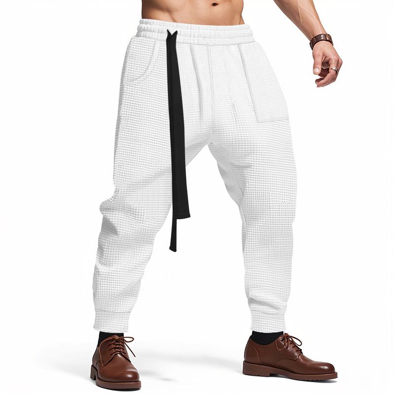 Spring and summer men's casual pants independent station hip-hop solid color youth loose baggy pants leggings trousers Clothes > Men's Clothing > Bottoms > Pants > Casual