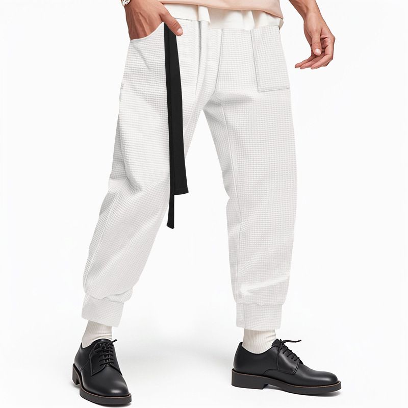 Spring and summer men's casual pants independent station hip-hop solid color youth loose baggy pants leggings trousers Clothes > Men's Clothing > Bottoms > Pants > Casual