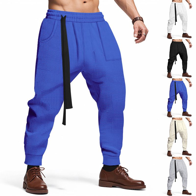 Spring and summer men's casual pants independent station hip-hop solid color youth loose baggy pants leggings trousers Clothes > Men's Clothing > Bottoms > Pants > Casual