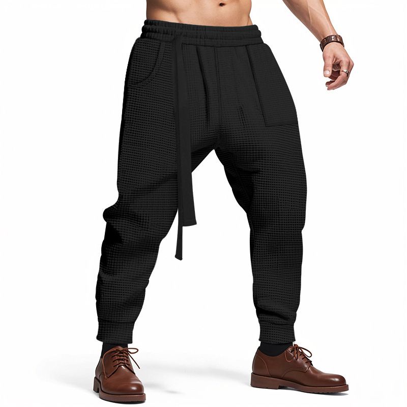 Spring and summer men's casual pants independent station hip-hop solid color youth loose baggy pants leggings trousers Clothes > Men's Clothing > Bottoms > Pants > Casual