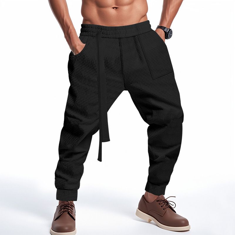 Spring and summer men's casual pants independent station hip-hop solid color youth loose baggy pants leggings trousers Clothes > Men's Clothing > Bottoms > Pants > Casual