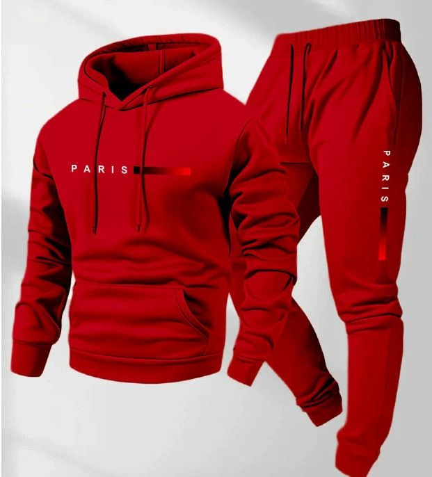 Clothes > Men's Clothing > Clothing Sets > Two-Piece Outfits New Men's Pullover Hooded Sweatshirt Lettered Loose Sweatshirt Jacket Long Sleeve Pants Suit