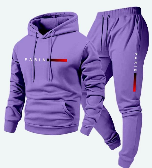 Clothes > Men's Clothing > Clothing Sets > Two-Piece Outfits New Men's Pullover Hooded Sweatshirt Lettered Loose Sweatshirt Jacket Long Sleeve Pants Suit