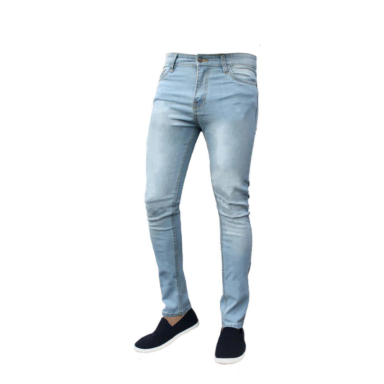 Clothes > Women's Clothing > Bottoms > Jeans  High quality European and American men's stretch tight feet slim jeans trousers classic four colors