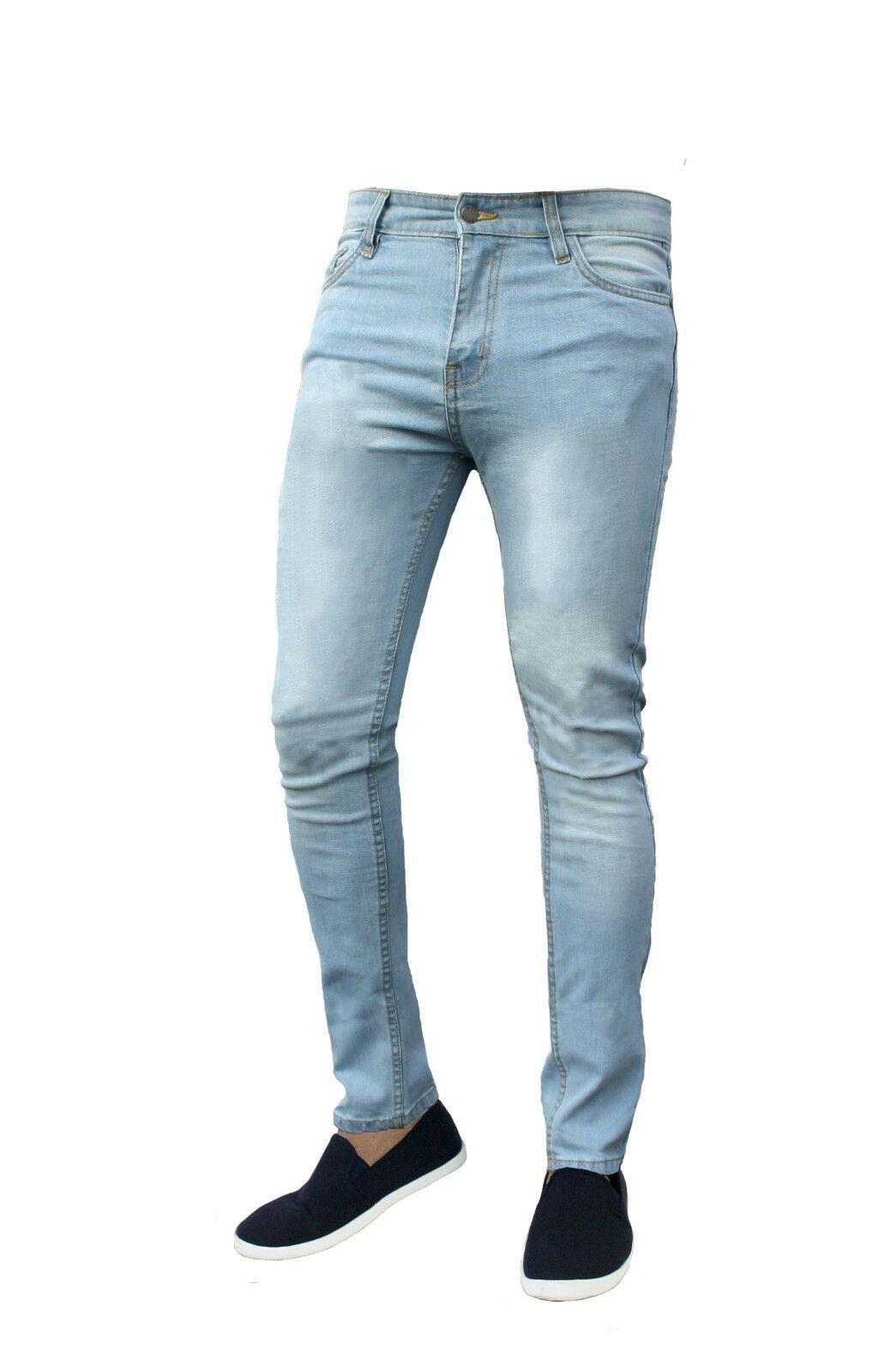 Clothes > Women's Clothing > Bottoms > Jeans  High quality European and American men's stretch tight feet slim jeans trousers classic four colors