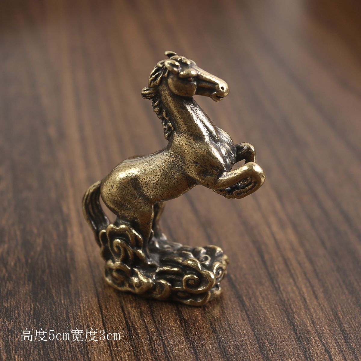 Home & Kitchen > Home Decor > Home Decor Accents > Sculptures Brass Horse Ornament Desktop Gift 5cm