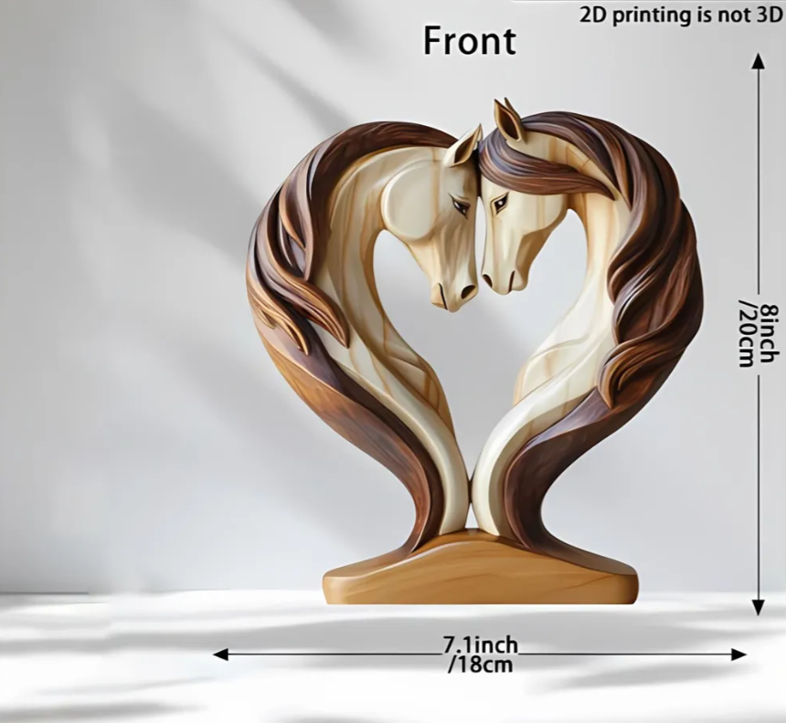 Home & Kitchen > Home Decor > Home Decor Accents > Sculptures  Wooden Ornament White Horse18*20cm