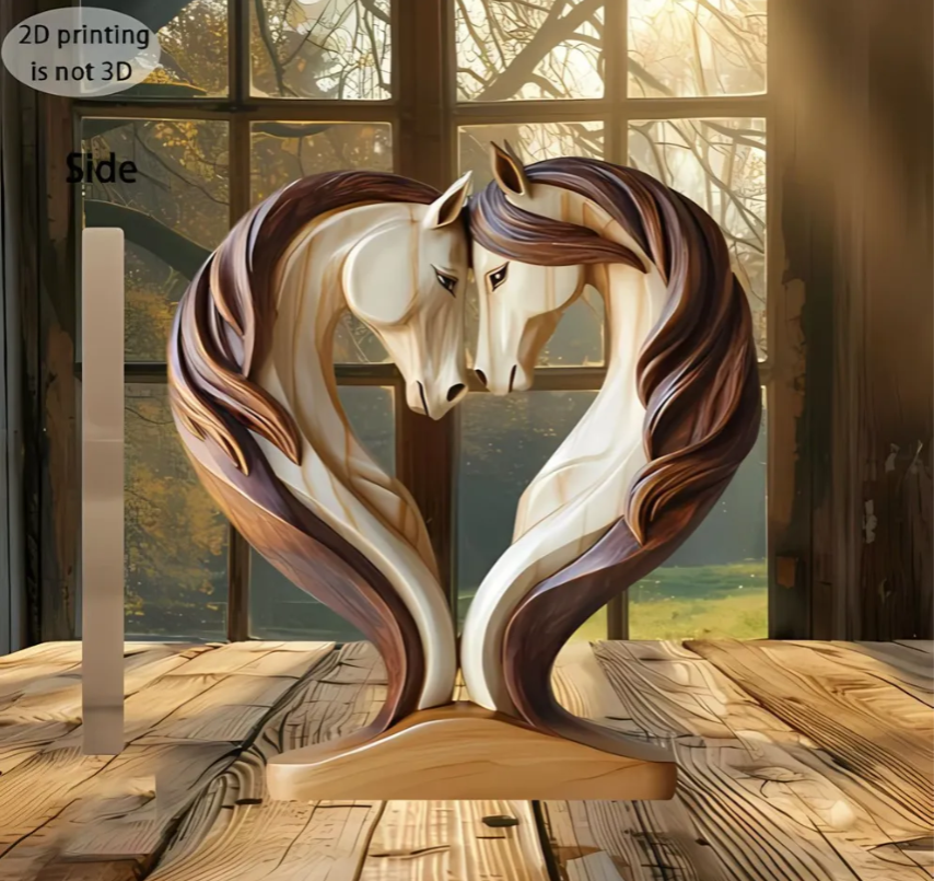 Home & Kitchen > Home Decor > Home Decor Accents > Sculptures  Wooden Ornament White Horse18*20cm