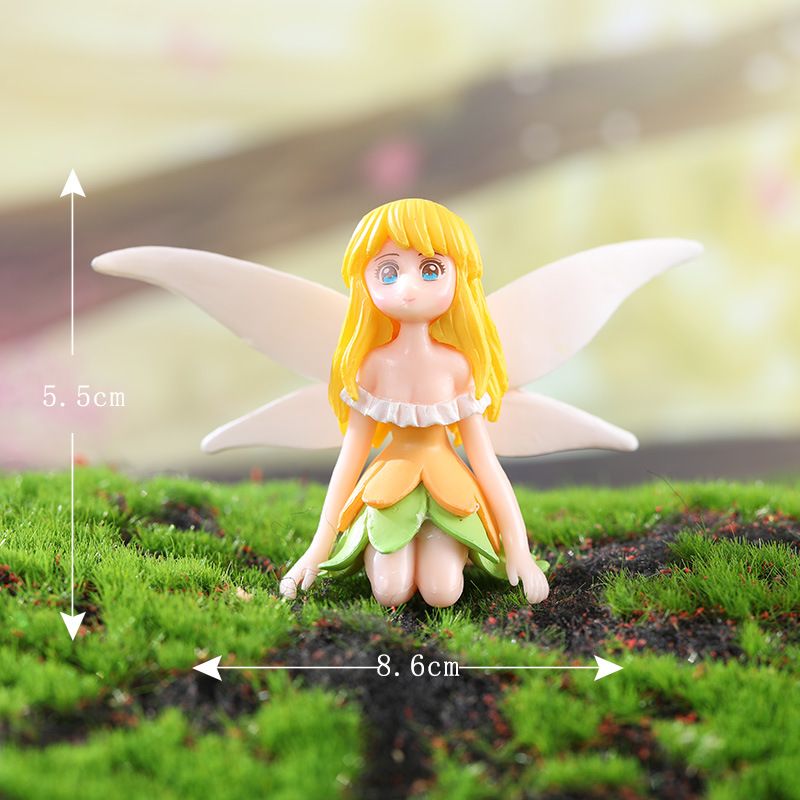 Home & Kitchen > Home Decor > Home Decor Accents > Sculptures  4 Pieces Flower Fairy Decorations