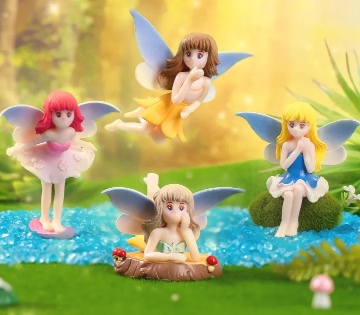 Home & Kitchen > Home Decor > Home Decor Accents > Sculptures 4 Resin Decorative Flower Fairy Ornaments