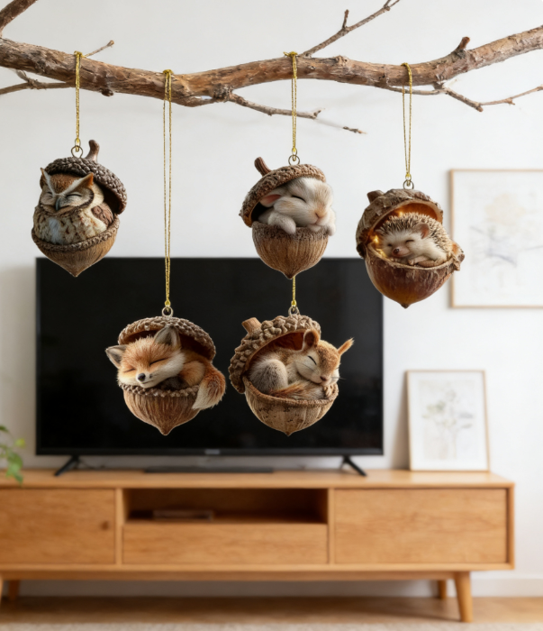 Home & Kitchen > Home Decor > Home Decor Accents > Sculptures  Acrylic Squirrel Hanging Jewelry Set 5 Pieces
