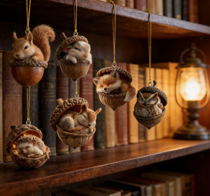 Home & Kitchen > Home Decor > Home Decor Accents > Sculptures  Acrylic Squirrel Hanging Jewelry Set 5 Pieces