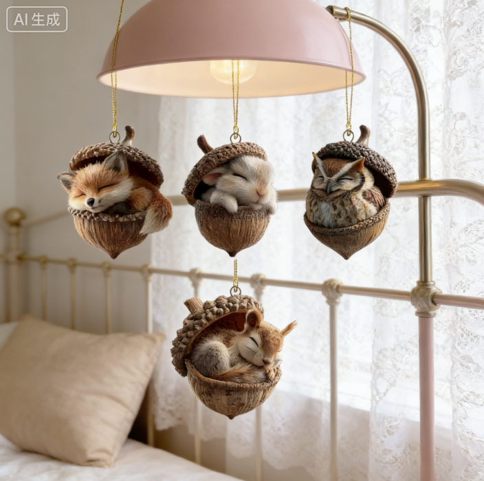 Home & Kitchen > Home Decor > Home Decor Accents > Sculptures  Acrylic Squirrel Hanging Jewelry Set 5 Pieces