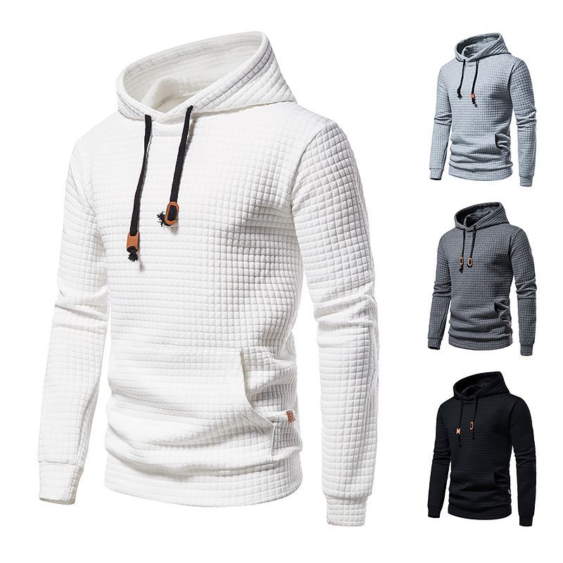 Clothes > Men's Clothing > Tops > Jackets & Coats New men's casual pullover jacquard sweatshirt men's plaid cotton hoodie jacket