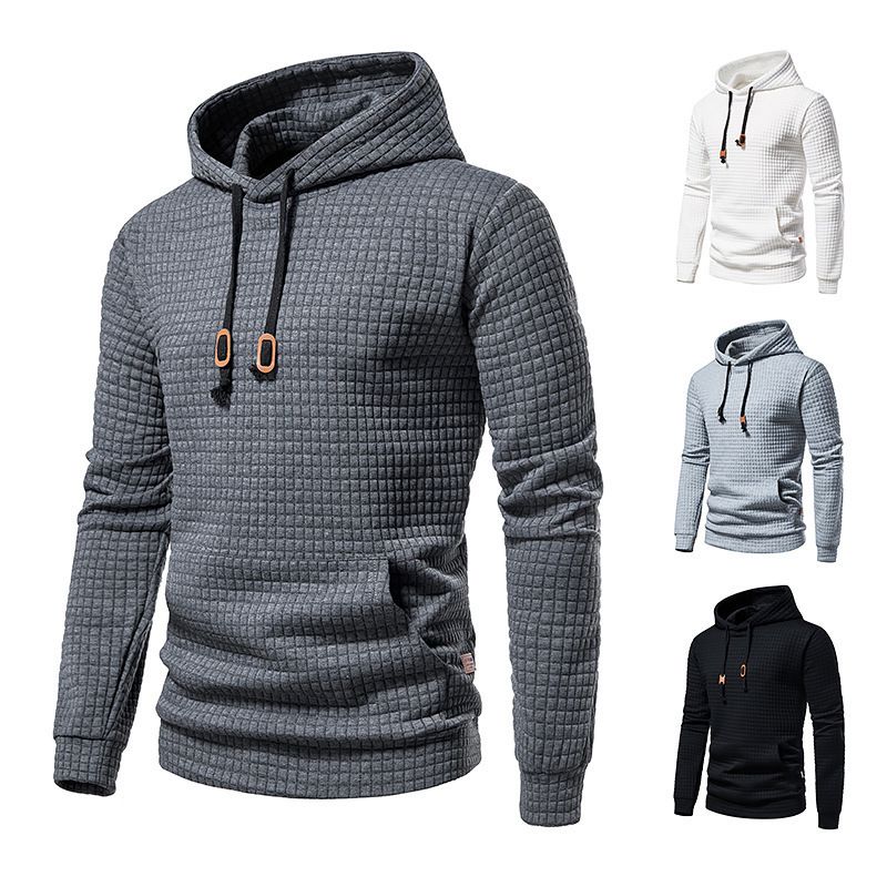 Clothes > Men's Clothing > Tops > Jackets & Coats New men's casual pullover jacquard sweatshirt men's plaid cotton hoodie jacket
