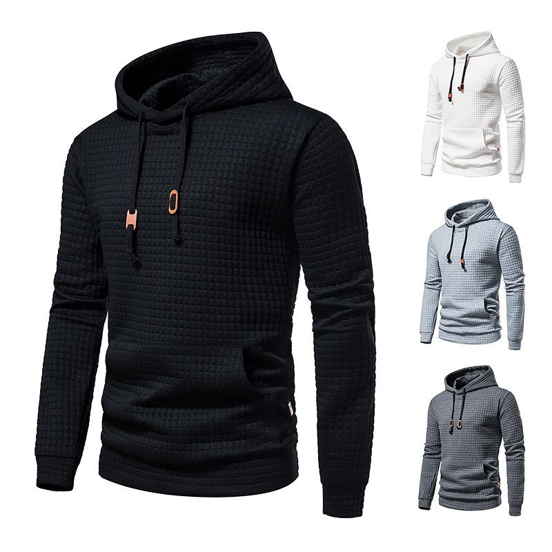 Clothes > Men's Clothing > Tops > Jackets & Coats New men's casual pullover jacquard sweatshirt men's plaid cotton hoodie jacket