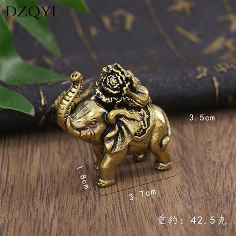Home & Kitchen > Home Decor > Home Decor Accents > Sculptures Decoration Elephant Made Of Brass 3.4cm 2pc