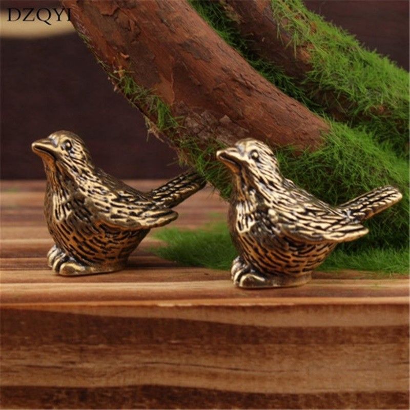 Home & Kitchen > Home Decor > Home Decor Accents > Sculptures  5pcs 2.5cm Brass Bird Jewelry