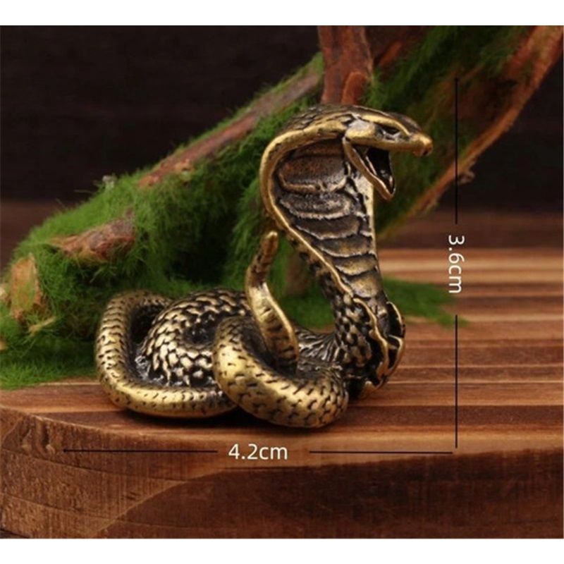 Home & Kitchen > Home Decor > Home Decor Accents > Sculptures  Collection Of Jewelry  Zodiac Snake  Made Of Brass 4.2cm1pc.