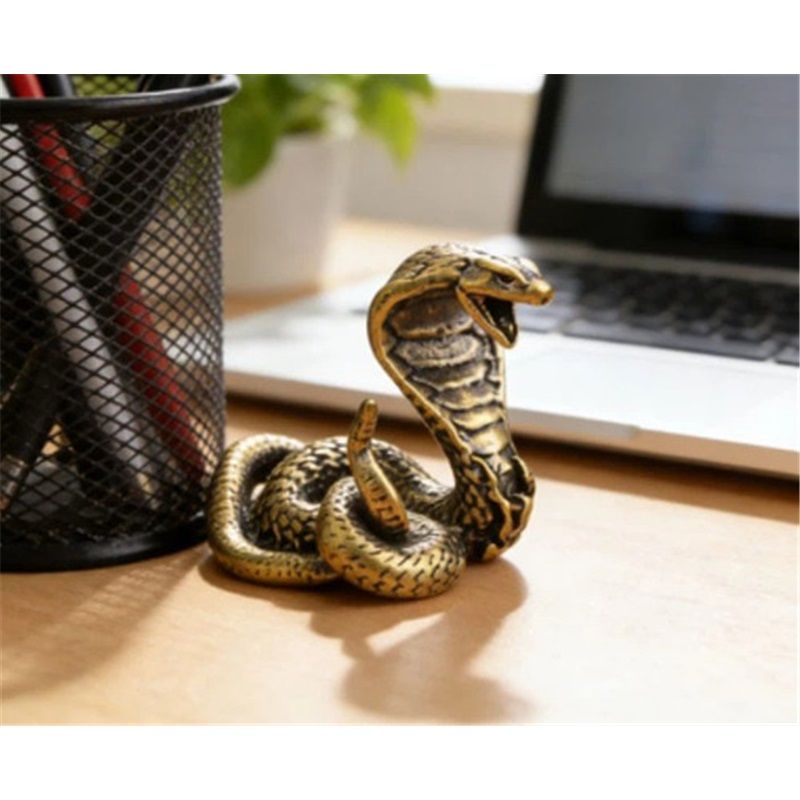 Home & Kitchen > Home Decor > Home Decor Accents > Sculptures  Collection Of Jewelry  Zodiac Snake  Made Of Brass 4.2cm1pc.