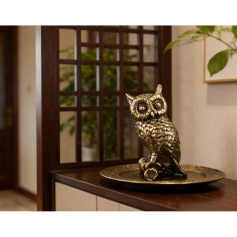 Home & Kitchen > Home Decor > Home Decor Accents > Sculptures Brass Decoration Owl 4.5cm1pc.