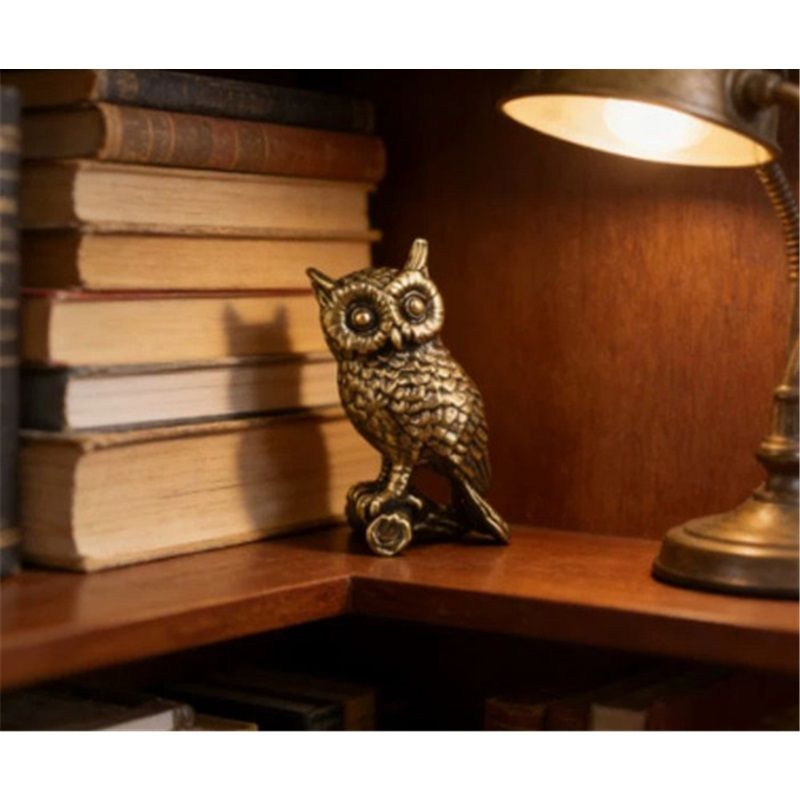 Home & Kitchen > Home Decor > Home Decor Accents > Sculptures Brass Decoration Owl 4.5cm1pc.