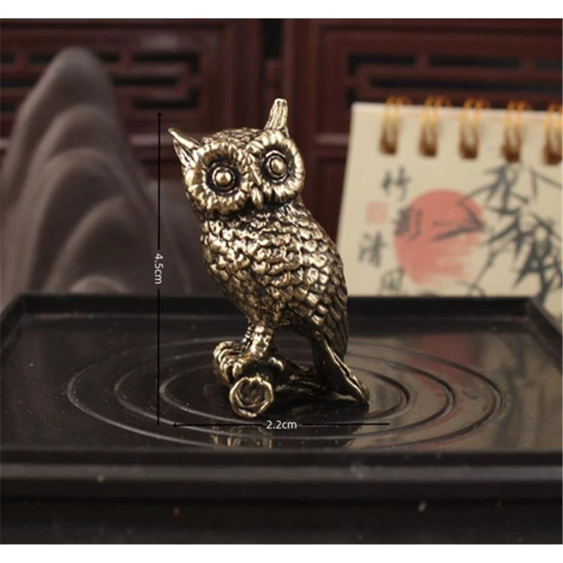 Home & Kitchen > Home Decor > Home Decor Accents > Sculptures Brass Decoration Owl 4.5cm1pc.
