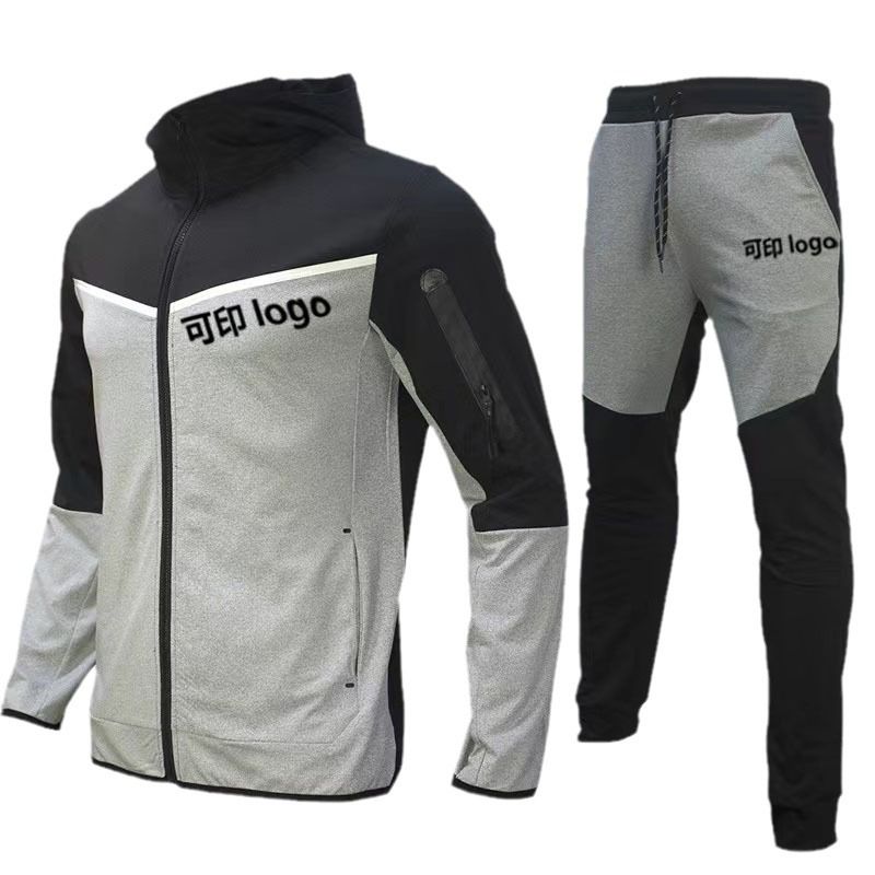 Clothes > Men's Clothing > Clothing Sets > Two-Piece Outfits European and American hot selling spring and autumn men's sportswear casual suits men's sportswear sweatshirt two-piece set
