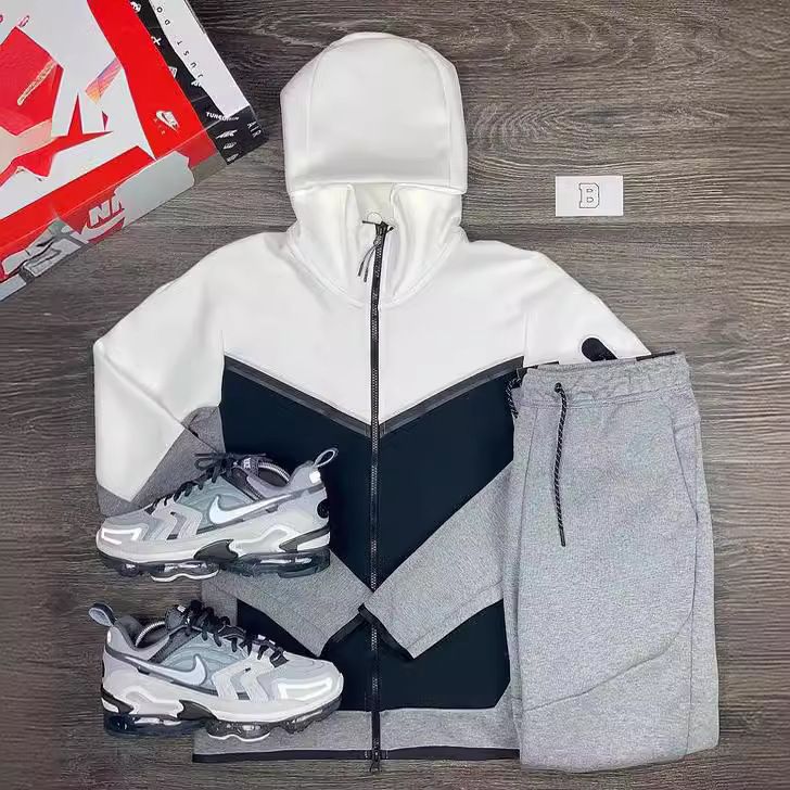 Clothes > Men's Clothing > Clothing Sets > Two-Piece Outfits European and American hot selling spring and autumn men's sportswear casual suits men's sportswear sweatshirt two-piece set