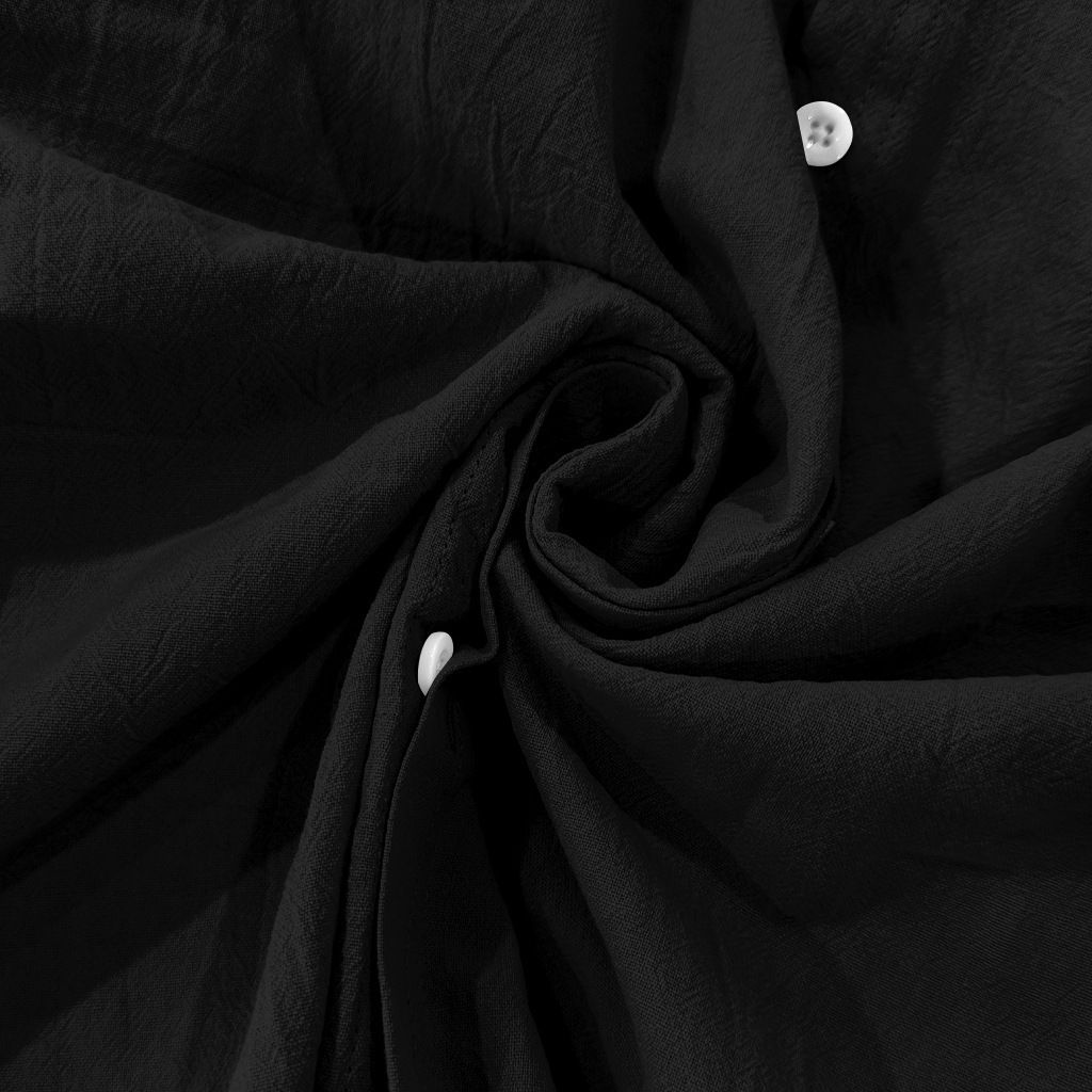 Clothes > Men's Clothing > Tops > Shirts Spring and Autumn Linen Shirt Long Sleeve Stand Collar Breathable Casual Men's New Chinese Pocket Shirt