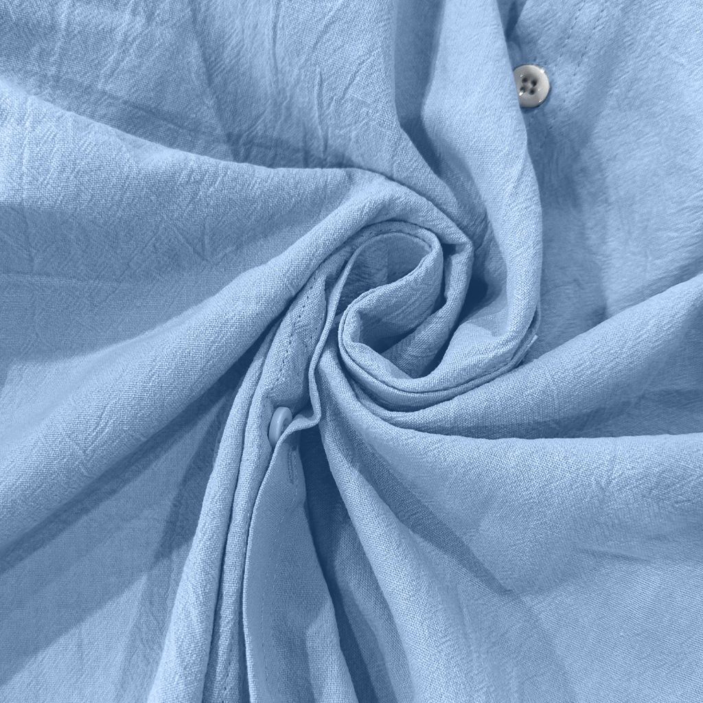 Clothes > Men's Clothing > Tops > Shirts Spring and Autumn Linen Shirt Long Sleeve Stand Collar Breathable Casual Men's New Chinese Pocket Shirt