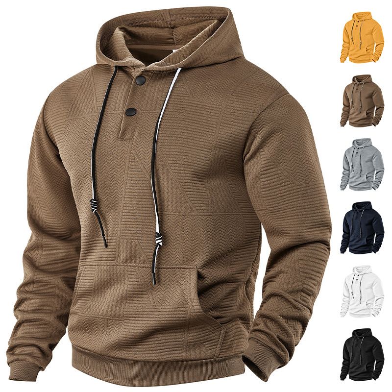 Clothes > Men's Clothing > Tops > Jackets & Coats  Spring and autumn trendy men's solid color hooded sweatshirts for fat men large size loose sports casual tops and jackets