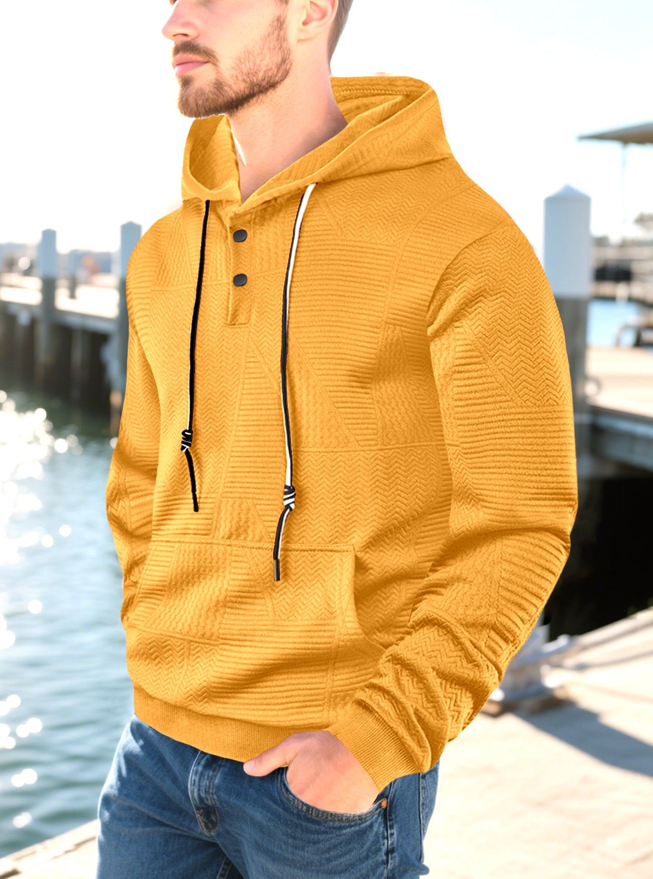 Clothes > Men's Clothing > Tops > Jackets & Coats  Spring and autumn trendy men's solid color hooded sweatshirts for fat men large size loose sports casual tops and jackets