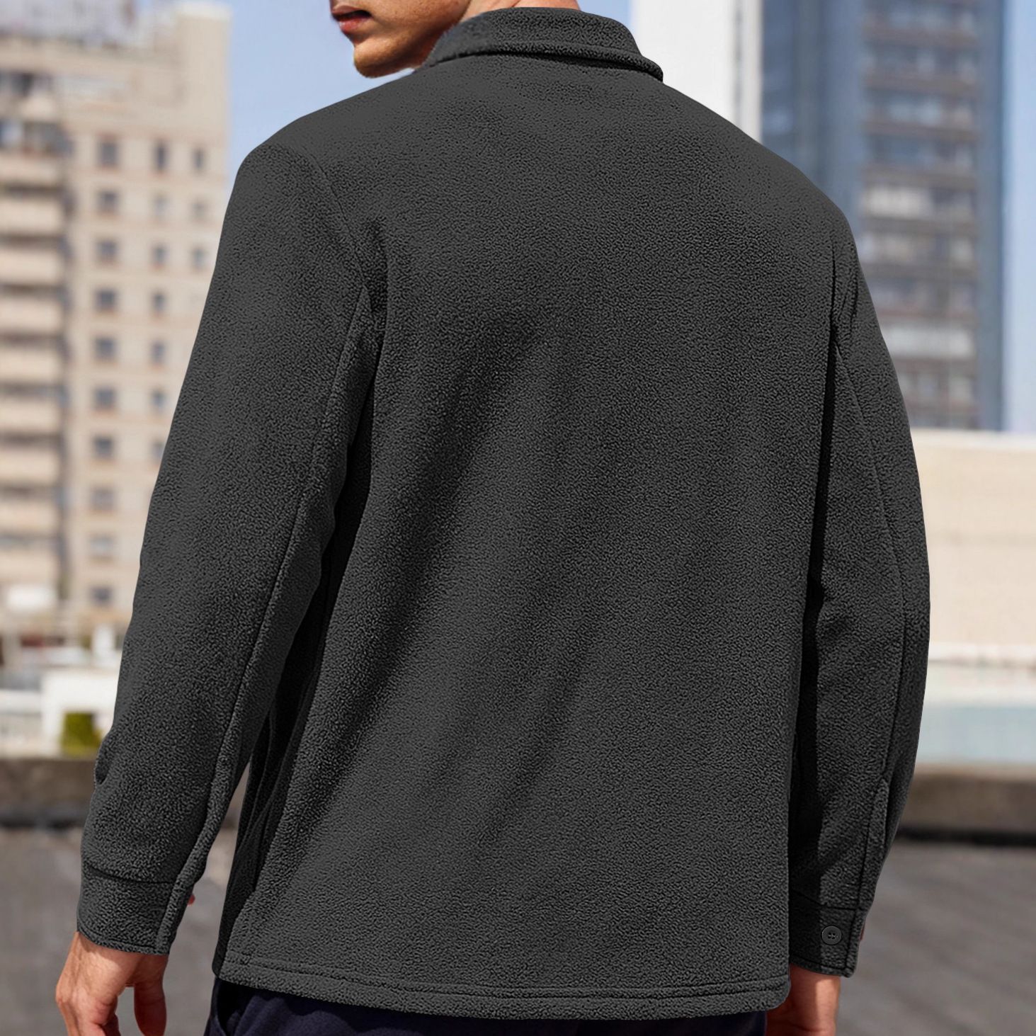 Clothes > Men's Clothing > Tops > Jackets & Coats  European and American men's velvet workwear long-sleeved outdoor tactical hunting jacket shirt casual