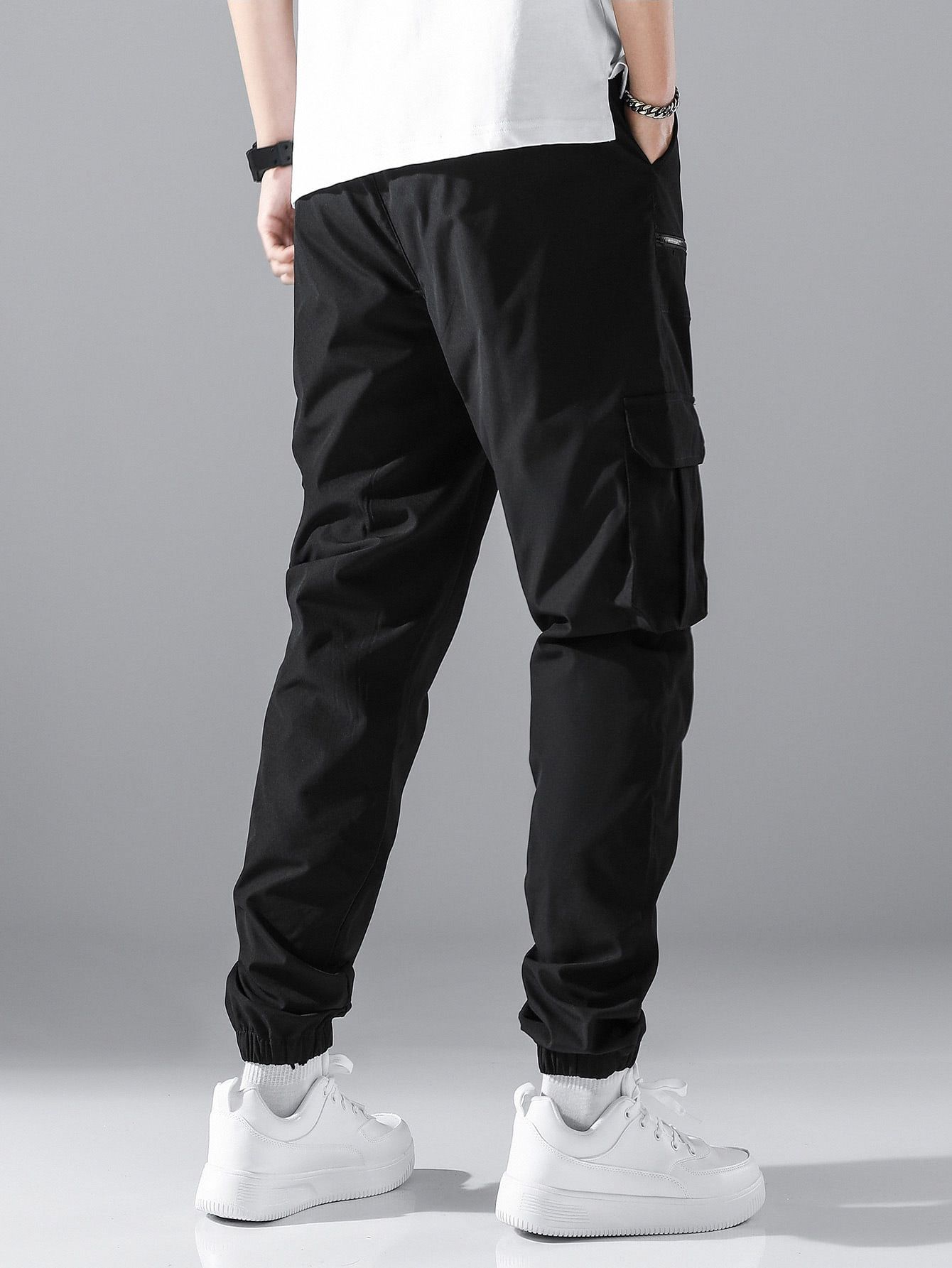 Clothes > Men's Clothing > Bottoms > Pants > Casual  New style legging overalls for men, trendy and versatile outdoor multi-pocket pants for men, summer casual sports pants