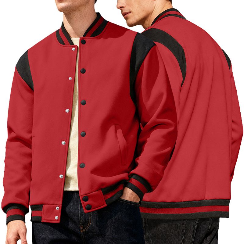 Clothes > Men's Clothing > Tops > Jackets & Coats  Autumn and winter men's jackets, baseball uniforms, casual high street velvet cardigans for men