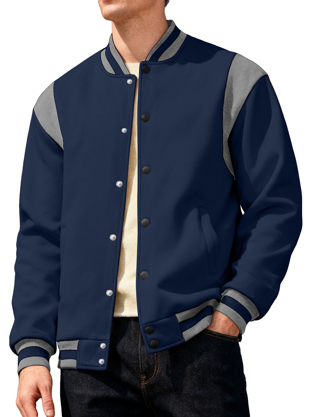 Clothes > Men's Clothing > Tops > Jackets & Coats  Autumn and winter men's jackets, baseball uniforms, casual high street velvet cardigans for men