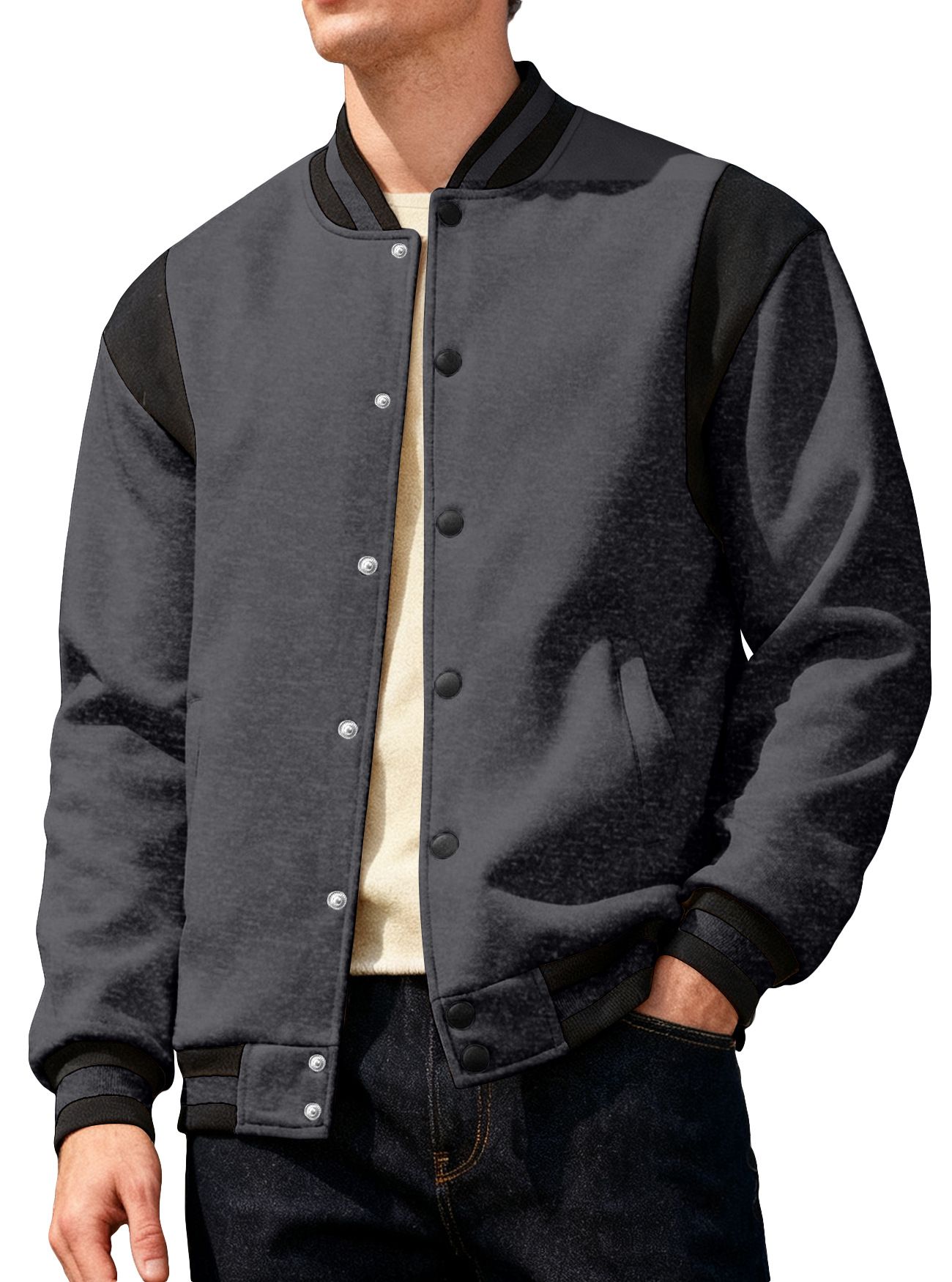 Clothes > Men's Clothing > Tops > Jackets & Coats  Autumn and winter men's jackets, baseball uniforms, casual high street velvet cardigans for men