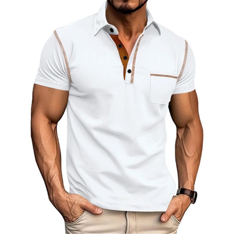 Clothes > Men's Clothing > Tops > T-Shirts Men Summer Polo Shirt Short Sleeve Casual Sport