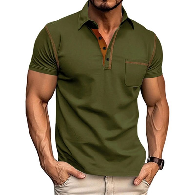 Clothes > Men's Clothing > Tops > T-Shirts Men Summer Polo Shirt Short Sleeve Casual Sport
