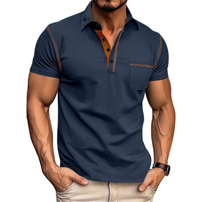 Clothes > Men's Clothing > Tops > T-Shirts Men Summer Polo Shirt Short Sleeve Casual Sport