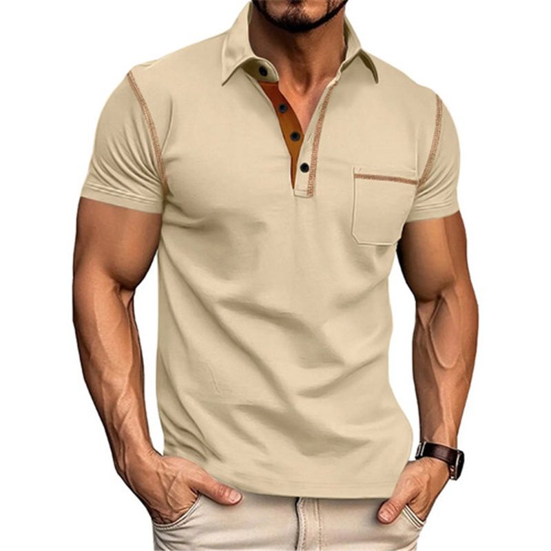 Clothes > Men's Clothing > Tops > T-Shirts Men Summer Polo Shirt Short Sleeve Casual Sport