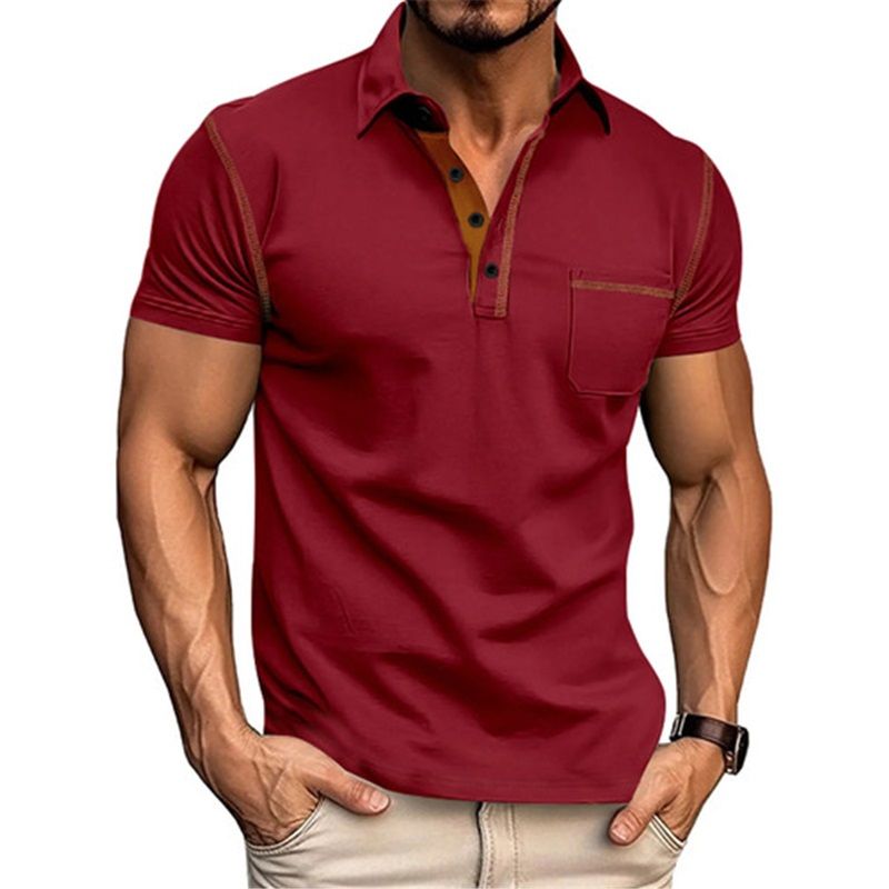 Clothes > Men's Clothing > Tops > T-Shirts Men Summer Polo Shirt Short Sleeve Casual Sport