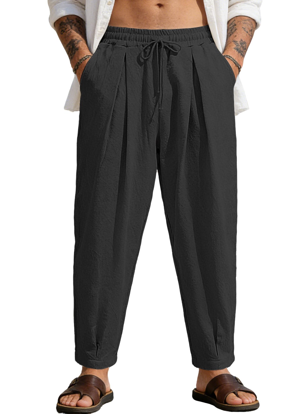 Clothes > Men's Clothing > Bottoms > Pants > Casual  New European and American best-selling casual pants for men, breathable, loose sports trousers