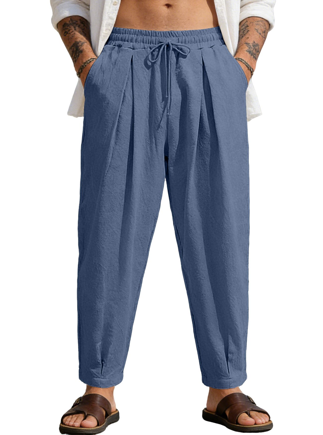 Clothes > Men's Clothing > Bottoms > Pants > Casual  New European and American best-selling casual pants for men, breathable, loose sports trousers
