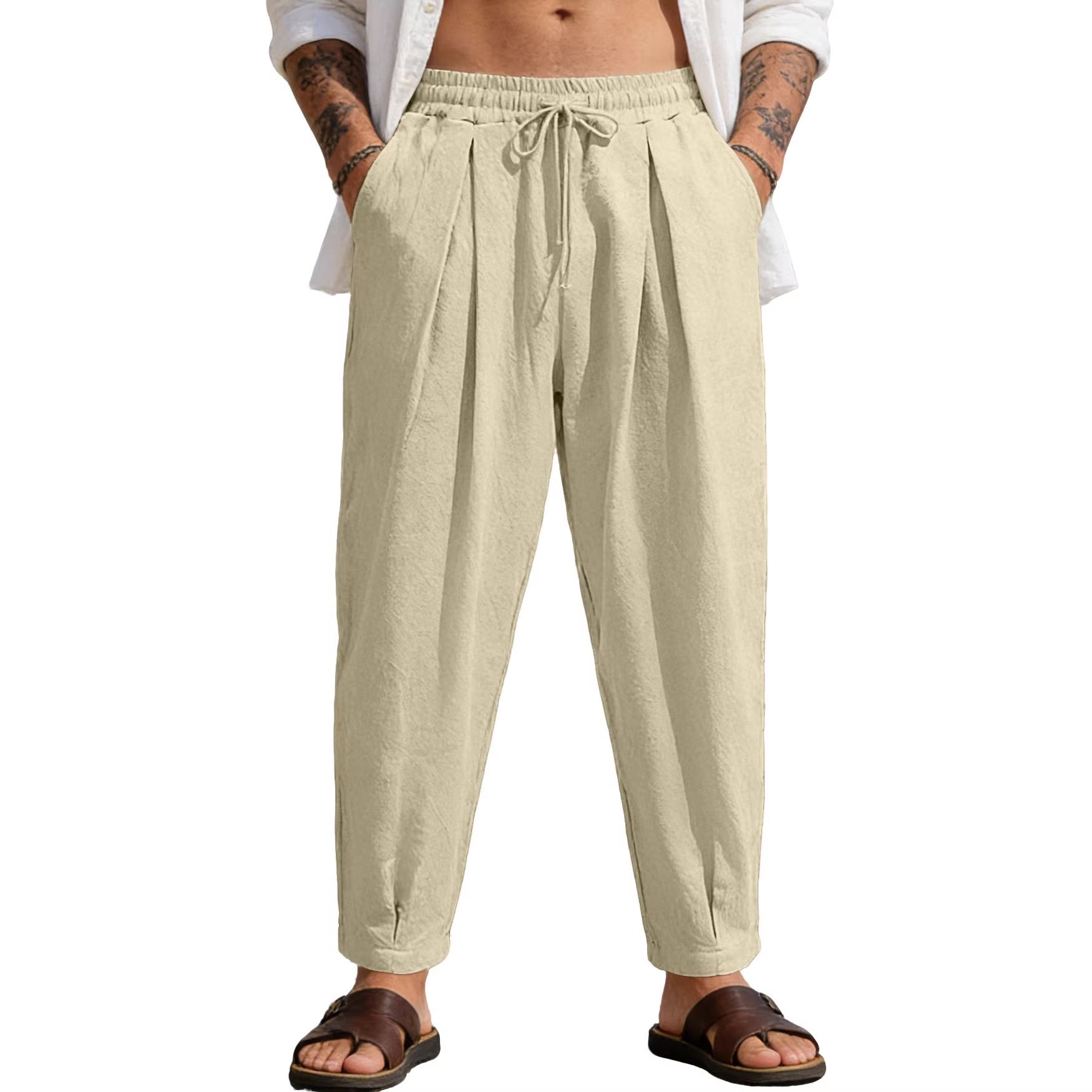 Clothes > Men's Clothing > Bottoms > Pants > Casual  New European and American best-selling casual pants for men, breathable, loose sports trousers