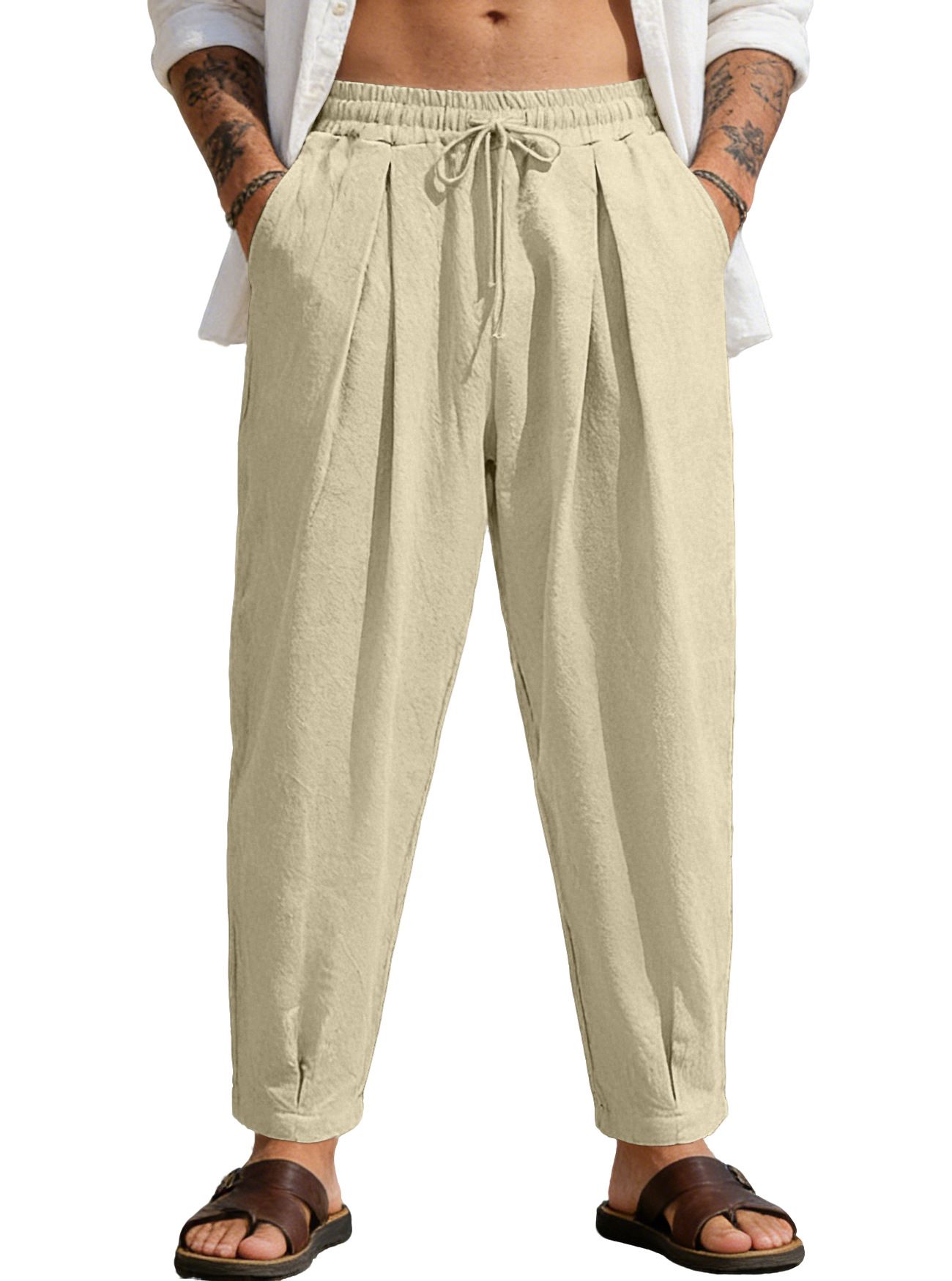 Clothes > Men's Clothing > Bottoms > Pants > Casual  New European and American best-selling casual pants for men, breathable, loose sports trousers